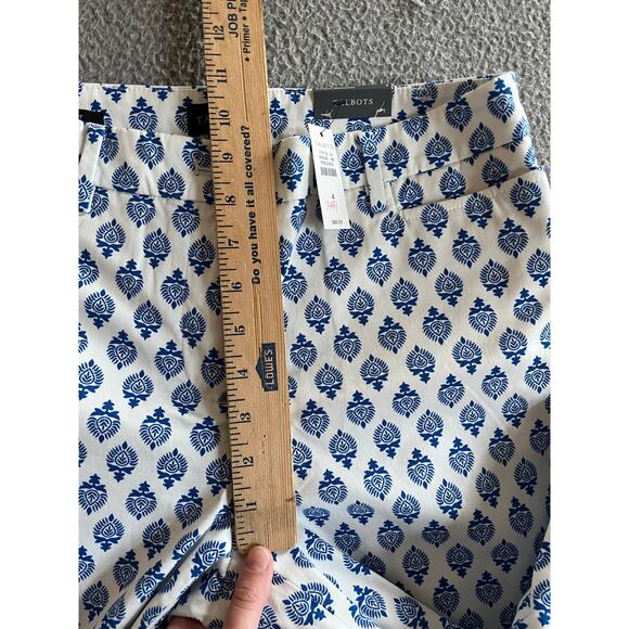 NWT Talbots Perfect Skimmer Pants 4 Small Slim Leg Crop Geometric Beach Classic - Picture 16 of 16